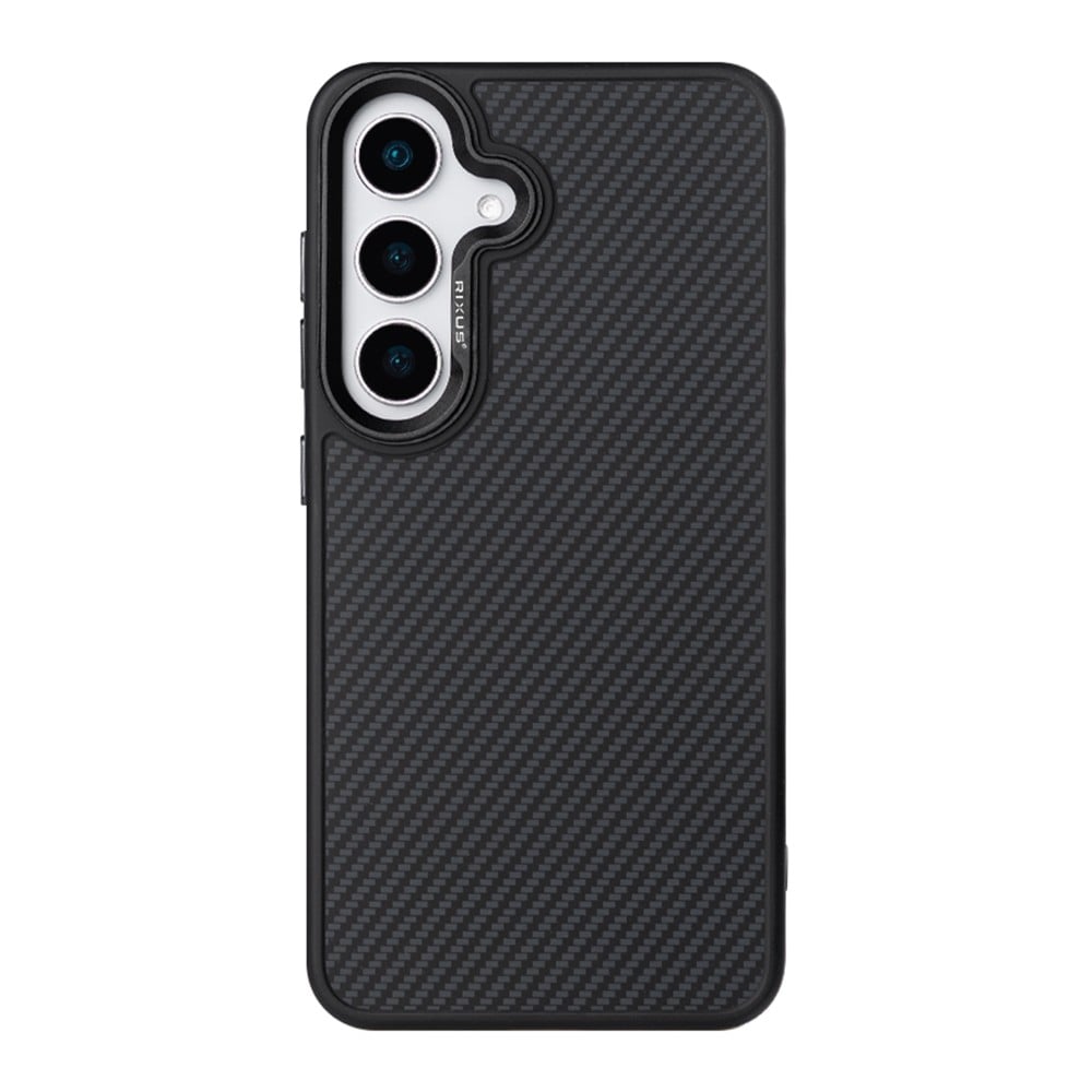 Rixus Mag Carbon With MagSafe Compatible For Samsung Galaxy S26 Plus Black
