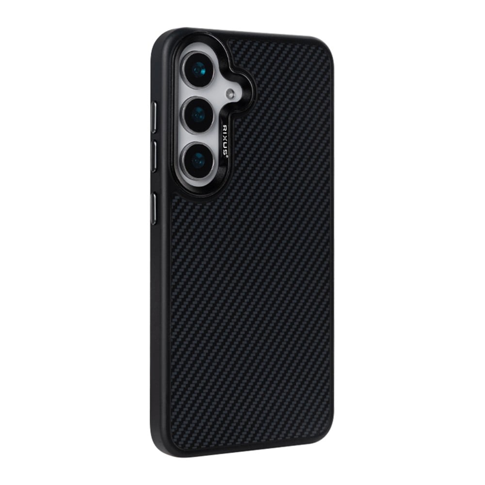 Rixus Mag Carbon With MagSafe Compatible For Samsung Galaxy S26 Plus Black