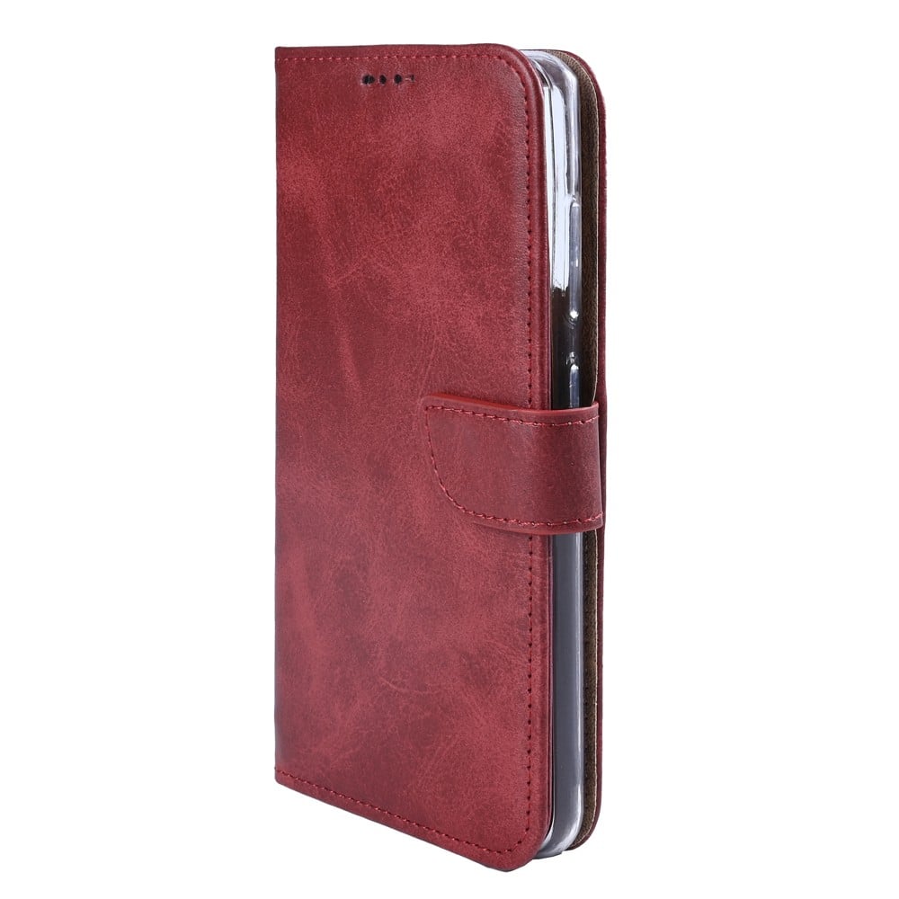 Rixus Bookcase For Samsung Galaxy S26 Ultra Dark Red