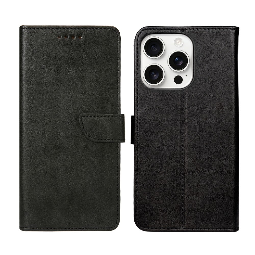 Rixus Bookcase For Apple iPhone 16 Pro Max Black
